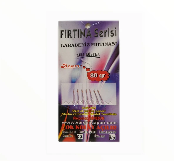 VURGUN 80gr 7 iğneli Mor Simli Organze Çapari ürün görseli 1
