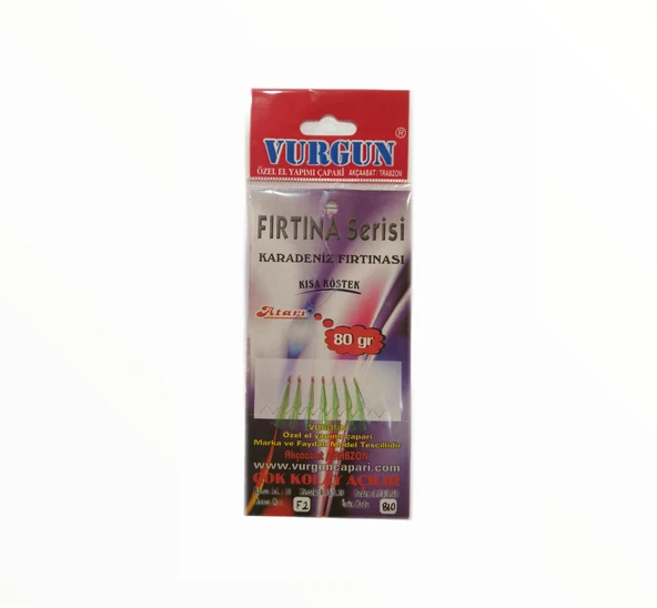 VURGUN 80gr 7 iğneli Açık Yeşil Organze Çapari ürün görseli 1