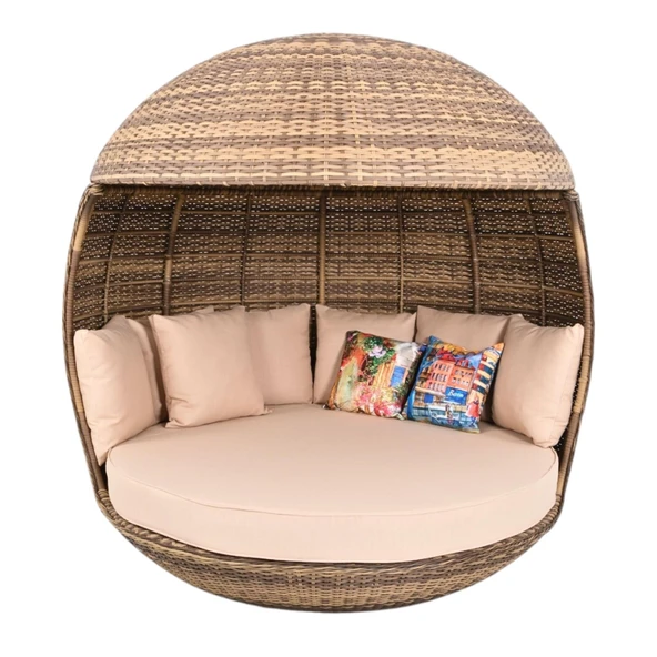 World Daybed | 200 cm Rattan Bahçe Kral Yatağı ürün görseli 1