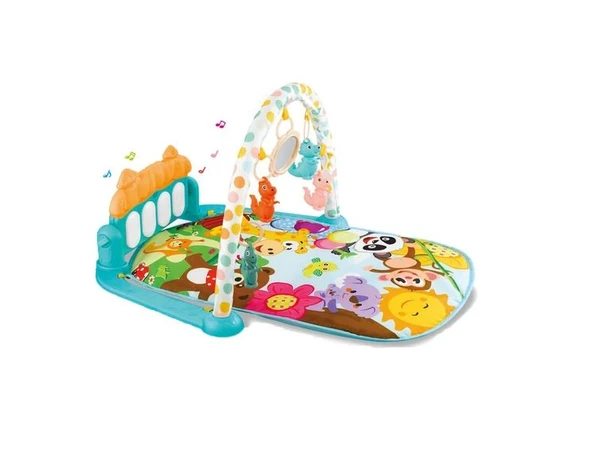 Learning Fun Jimnastik Merkezi Piyanolu Oyun Halısı Işıklı Müzikli Hayvanlar ürün görseli 1
