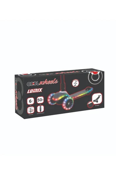 LUMIX Yanları Işıklı Katlanabilir Çocuk Scooter - Resim 5