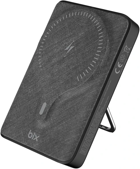 Bix PB105 Siyah 10000 mAh Hızlı Şarj Destekli - Kablosuz - LED Göstergeli Powerbank ürün görseli 1
