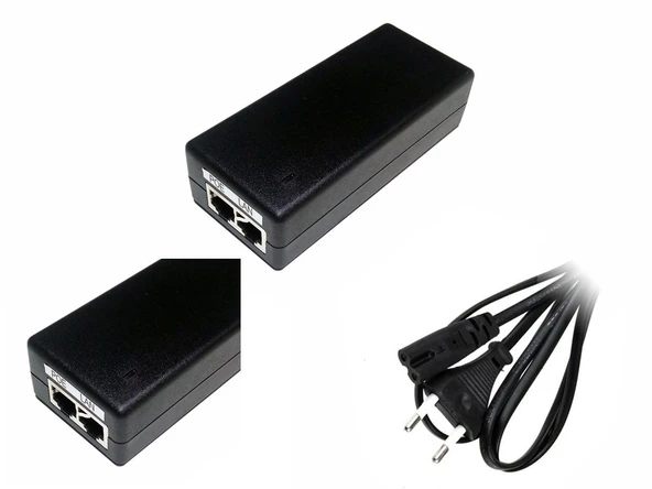 48V 1A 48W Gigabit POE Enjektör + Adaptör RETRO ürün görseli 1