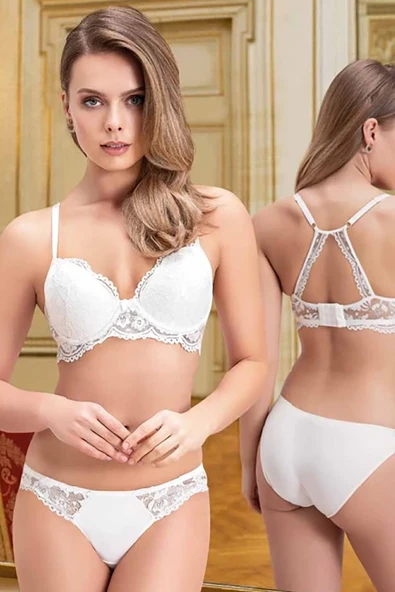Monalisa Home 4327 Sütyen Takım 80 B- Beyaz ürün görseli 1