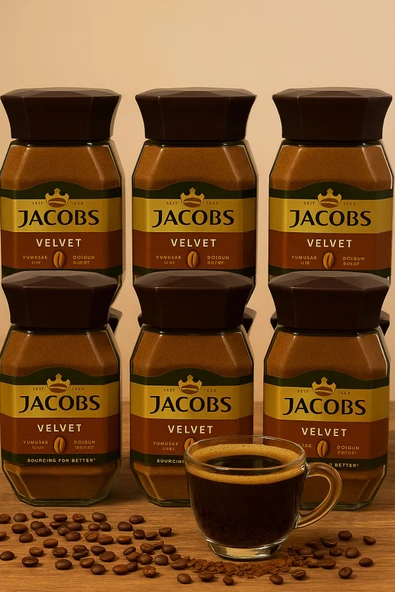 Jacobs Velvet %100 Çözünebilir Kahve 95 gr x 6 Adet ürün görseli 1
