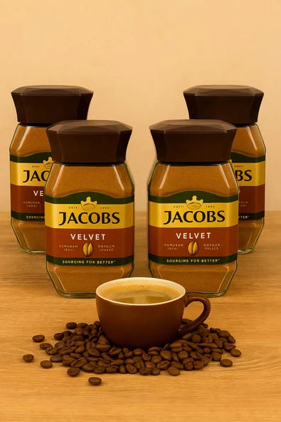 Jacobs Velvet %100 Çözünebilir Kahve 95 gr x 4 Adet ürün görseli 1