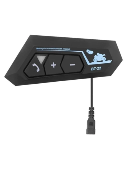 BT22 Motosiklet Bluetooth V50 Intercom Interkom Dinleme ve Konuşma Özellikli Su Geçirmez 22 ürün görseli 1