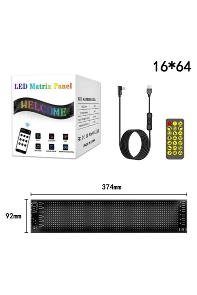 Led Matrix Piksel Panel Işık Programlanabilir Led Ekran 37CM - Resim 2