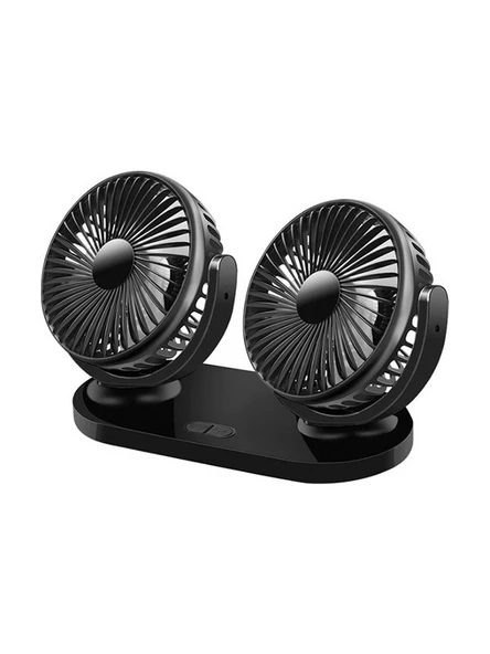 Çift Başlı Araba Fanı Otomatik Fan Vantilatör 12V ürün görseli 1