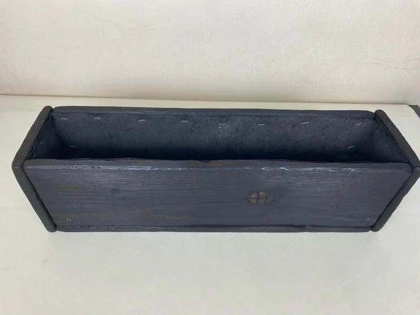 Wood&Pot Dekoratif Yakisugi Saksı - 55x12x14 ürün görseli 1