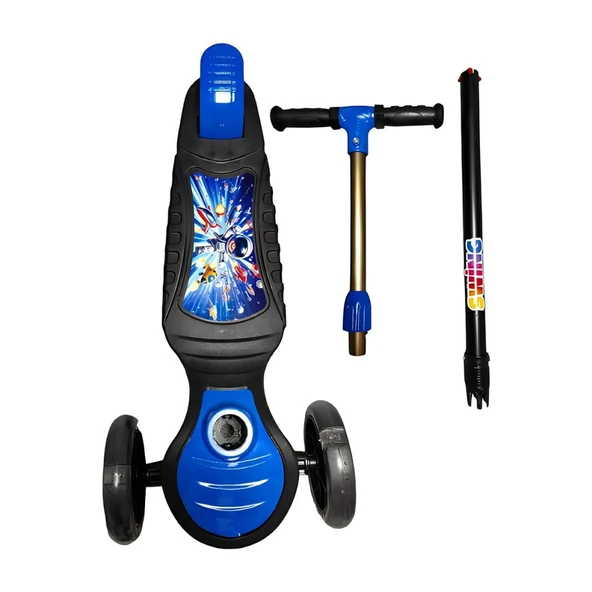 Swing Scooter Işıklı Kutulu Mavi - Resim 5