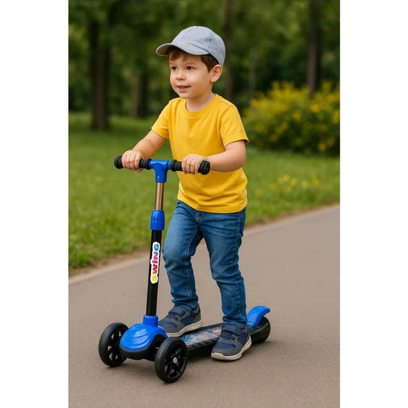 Swing Scooter Işıklı Kutulu Mavi ürün görseli 1