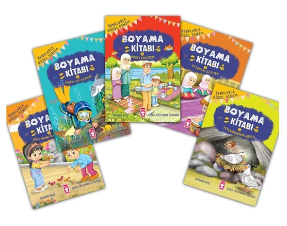 Timaş Renklerle Güzel Dinim Boyama Kitabı Seti 5 Kitap ürün görseli 1