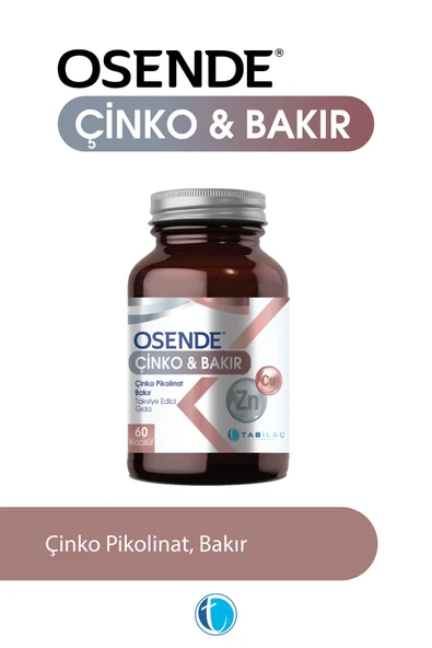 Osende Çinko Bakır 60 Bitkisel Kapsül Çinko Pikolinat ürün görseli 1