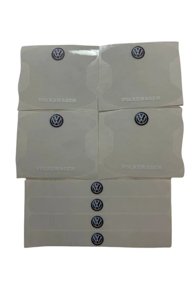 Rukye Shop Volkswagen Marka Logolu Oto Kapı Kolu Çizik Önleyici Yapışkan 8'li Set ürün görseli 1