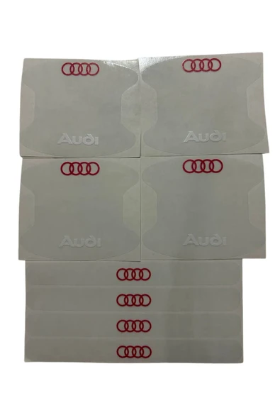 Rukye Shop Audi Marka Logolu Oto Kapı Kolu Çizik Önleyici Yapışkan 8'li Set ürün görseli 1