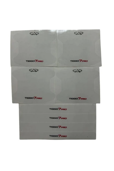 Rukye Shop Chery Tiggo 7 Pro Uyumlu  Marka Logolu Oto Kapı Kolu Çizik Önleyici Yapışkan 8'li Set ürün görseli 1