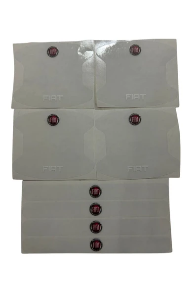Rukye Shop Fiat Marka Uyumlu  Logolu Oto Kapı Kolu Çizik Önleyici Yapışkan 8'li Set ürün görseli 1