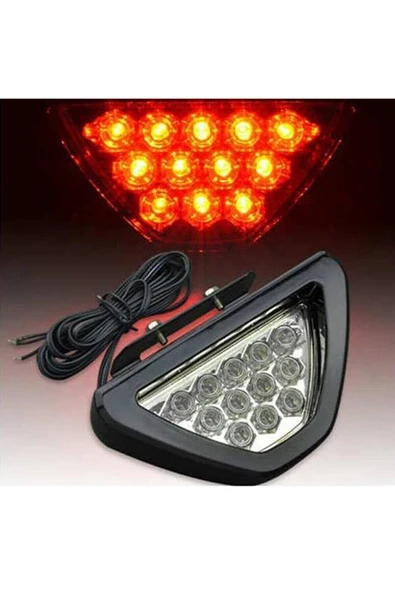 Rukye Shop F1 Üçgen Stop Lambası , 12v Her Araca Uyumlu Fren Lambası F1 Stop ürün görseli 1