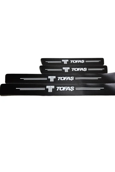 Rukye Shop Tofaş Logolu Karbon Kapı Eşiği Koruyucu Bant Folyo 4'lü Set ürün görseli 1