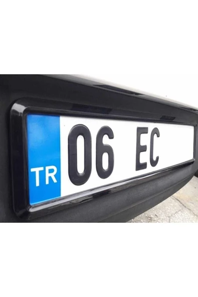 Rukye Shop 2 Adet Parlak Siyah Oto Plakalık Piano Black ürün görseli 1