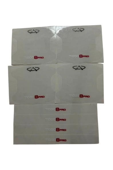 Rukye Shop Chery Tiggo 8 Pro Uyumlu Marka Logolu Oto Kapı Kolu Çizik Önleyici Yapışkan 8'li Set ürün görseli 1