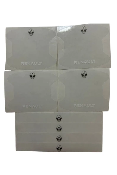 Rukye Shop Renault Marka Logolu Oto Kapı Kolu Çizik Önleyici Yapışkan 8'li Set ürün görseli 1