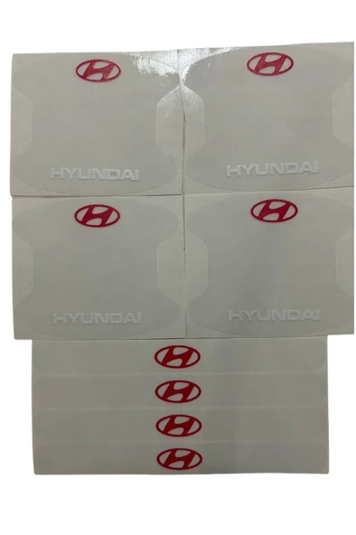 Rukye Shop Hyundai Marka Logolu Oto Kapı Kolu Çizik Önleyici Yapışkan 8'li Set ürün görseli 1