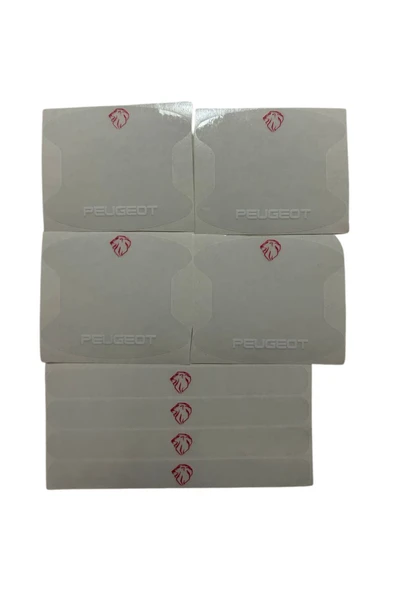 Rukye Shop Yeni Peugeot Marka Uyumlu Logolu Oto Kapı Kolu Çizik Önleyici Yapışkan 8'li Set ürün görseli 1