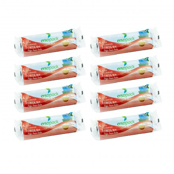 Ersopack 55x60cm Orta Boy Çöp Torbası - 8 Adet 20li ürün görseli 1