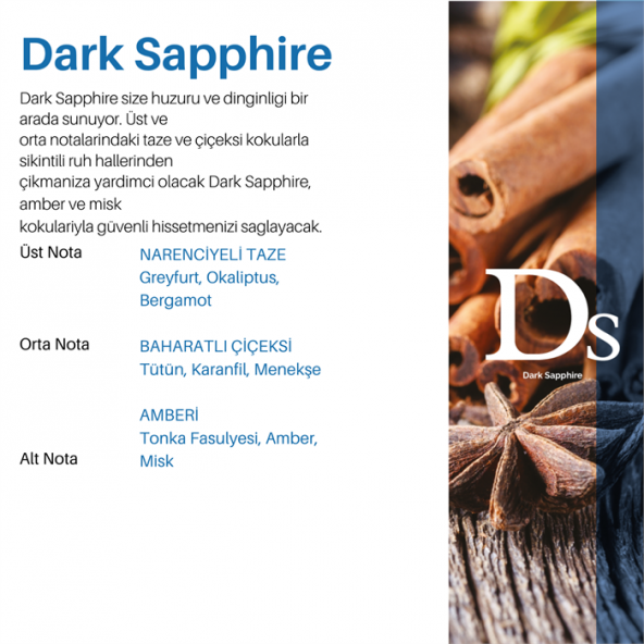Carpex Dark Sapphire - E2 Power Koku Kartuşu 125 ml. - Resim 2