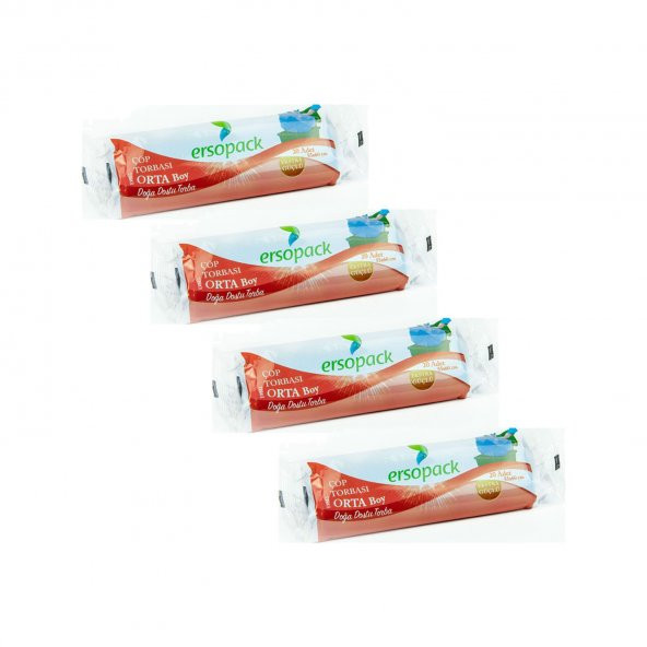 Ersopack 55X60cm Orta Boy Çöp Torbası 20x4 Adet ürün görseli 1