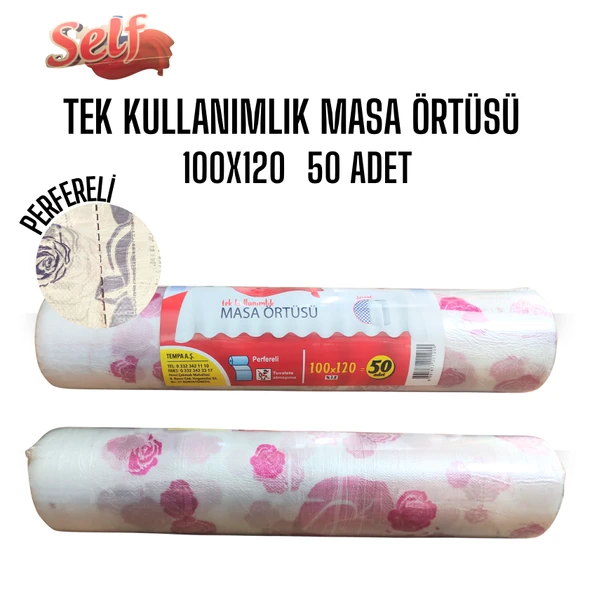 Plastik Masa Örtüsü 50 Adet 100x120cm - Su Geçirmez ürün görseli 1