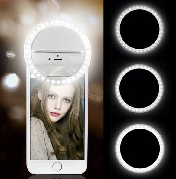 Şarjlı Ledli Telefon Selfie Işığı - Resim 4