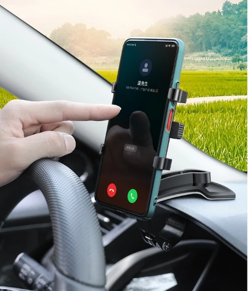 Araba Gösterge Üstüne Takılan 360 Oynar Başlıklı Telefon Tutucu ürün görseli 1