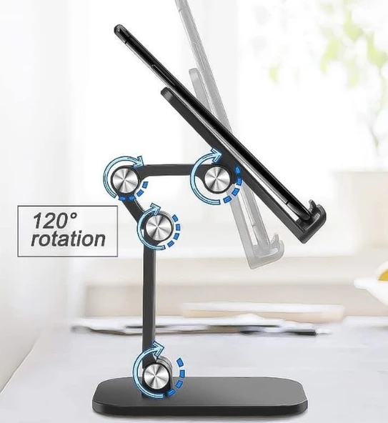Kademeli Katlanabilir Masaüstü Telefon Tablet Standı MC-472 - Resim 2