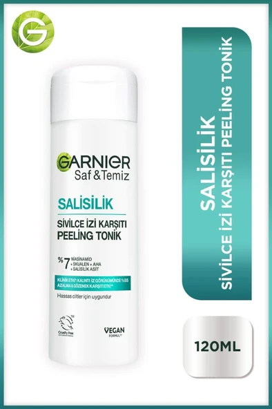 Garnier Salisilik Sivilce İzi Karşıtı Gözenek Sıkılaştırıcı Peeling Tonik (Salisilik&Niasinamid&Skualen&AHA) ürün görseli 1