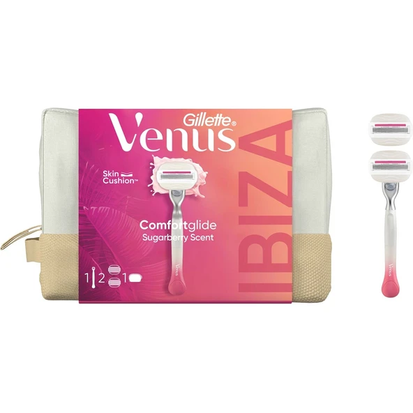 Gillette Venus Comfortglide Sugarberry + 2 Adet Yedek Başlık + Çanta 8700216534383 ürün görseli 1