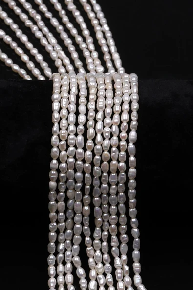 İnci Doğal Taş Dizi 3 x 4 mm Özel Kesim ürün görseli 1