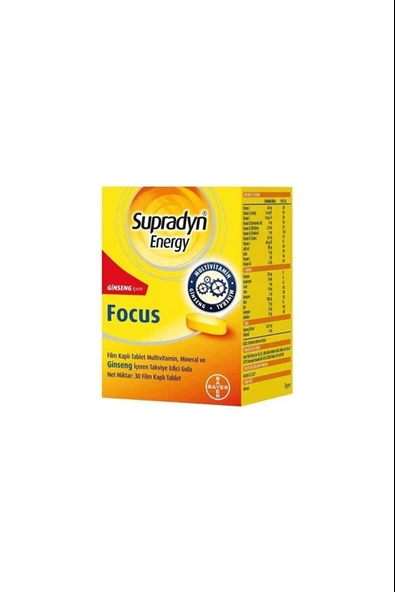 Supradyn Energy Focus 30 Tablet ürün görseli 1