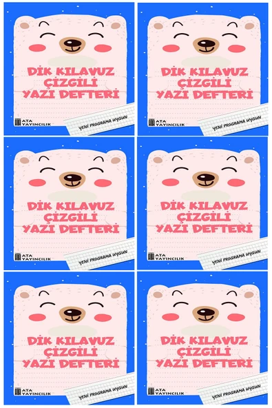 1. Sınıf Yeni Müfredata Uygun Dik Kılavuz Çizgili Yazı Defteri Büyük Boy (6 Adet) ürün görseli 1