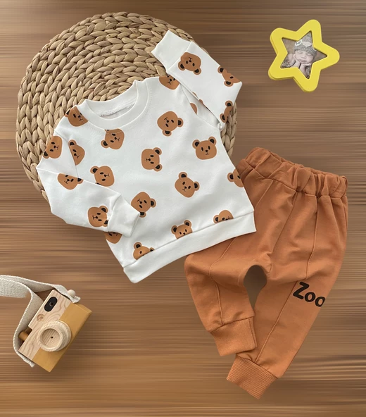 Zeo Kids Zoo Ayıcık Desenli Takım ürün görseli 1