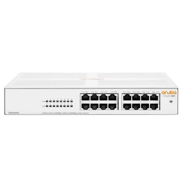 HP Aruba Instant On 1430-16G R8R47A 16 Port 10/100/1000 Mbps Gigabit Switch ürün görseli 1