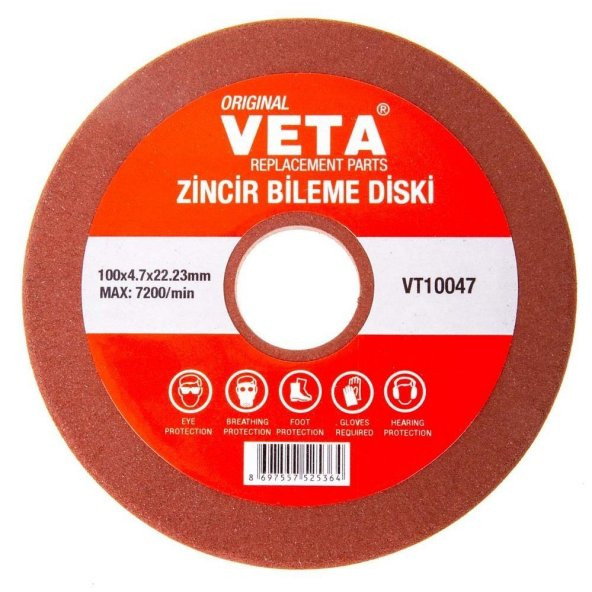 Veta VT10047 Motorlu Zincir Bileme Diski 100 x 4.7 x 22.23 mm ZB85 ürün görseli 1