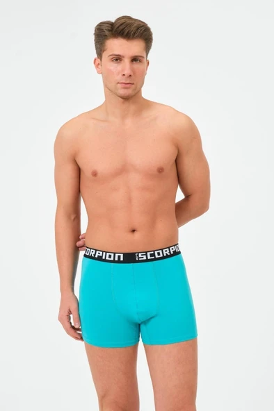 Erkekler İçin %95 Pamuk %5 Elastan Likralı Çok Renkli Boxer – 6’lı Özel Kutu ürün görseli 1