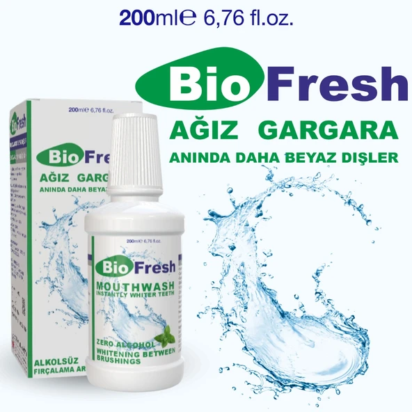 Bio Fresh Mint Ağız Bakım Suyu 200 ml - Resim 2