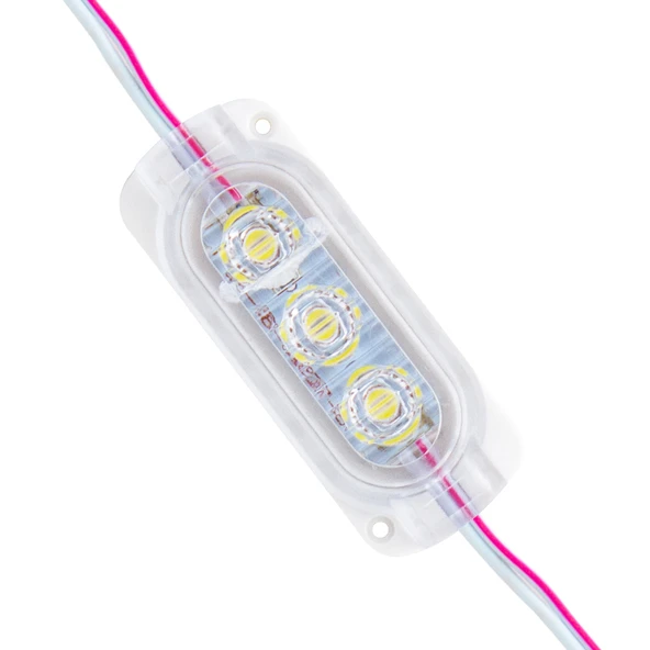 POWERMASTER MODÜL LED 12V 0.6W SOĞUK BEYAZ 2835 65X25 MM IP65 120LM 160 DERECE ürün görseli 1