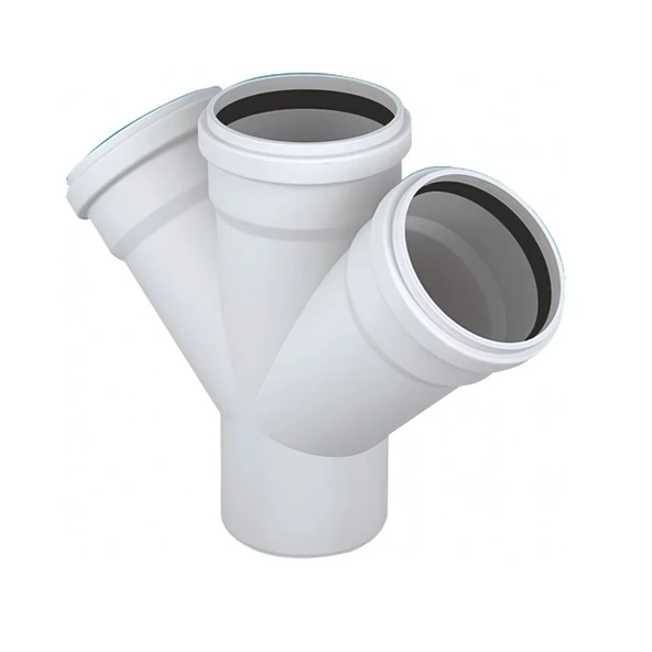 50x50 Y Çatal 3 Çıkışlı Pis Su Gider Borusu ürün görseli 1