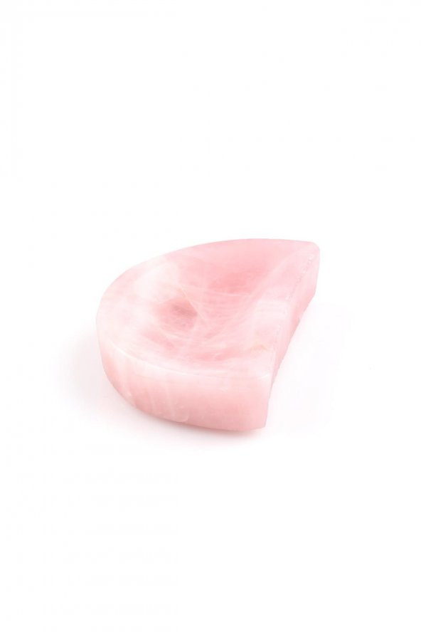 Pembe Kuvars Doğal Taş İçi Oyuk Parça ürün görseli 1