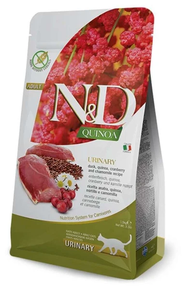 ND Quinoa Urinary Ördek Kinoa Aromalı İdrar Yolları Destekleyici Kedi Maması 5 Kg ürün görseli 1
